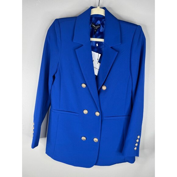 Generation Love Leighton Crepe Blazer Jacket Double Breasted Royal Blue XS NWT - Picture 2 of 4
